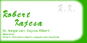 robert kajcsa business card