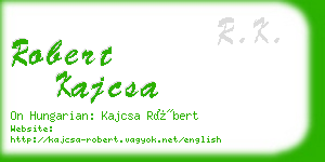 robert kajcsa business card
